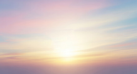 Fototapeta premium Stunning sunset over a calm sea, golden horizon