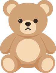 Obraz premium Adorable teddy bear sitting upright with a sweet expression on its face