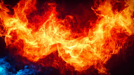 Fototapeta premium Abstract Fire and Ice element against each other background