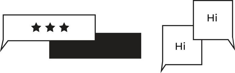 Obraz premium Isolated graphic elements on transparent background for rating and greeting