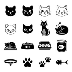 Simple Cat Icon Set