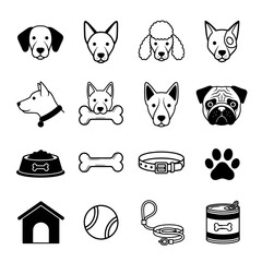 Simple Dog Icon Set