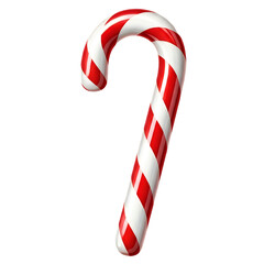 Obraz premium A red and white candy cane on a white background