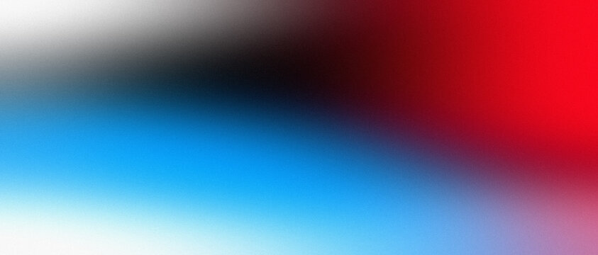 Glowing red white and blue grainy gradient background, abstract digital banner header cover backdrop design