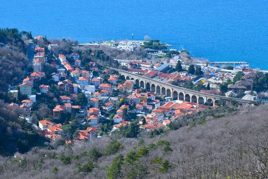 View of Barcola maritime neighbourhood of Trieste, Italy