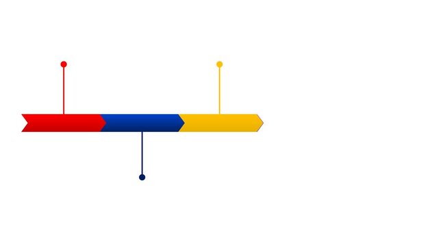 Animated Infographic Chevron Timeline Progress Bar Data Visualization Element for Business