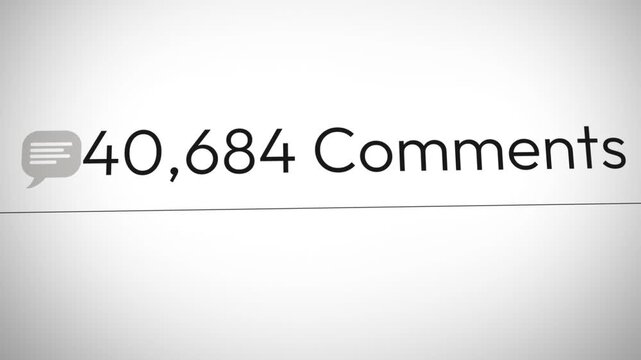 Viral growth video shows comments highlighting online engagement and community power, 4k animation