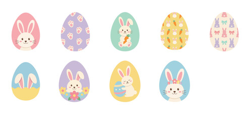 Cute Bunny Easter Egg Set