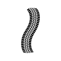 Grunge Motorcycle Tire Track Vector