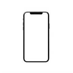 Modern smartphone with a sleek design and minimalist features isolated on transparent background