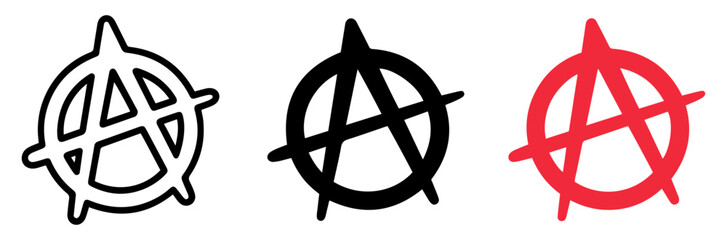 anarchy symbol graffiti icon © graphixecho