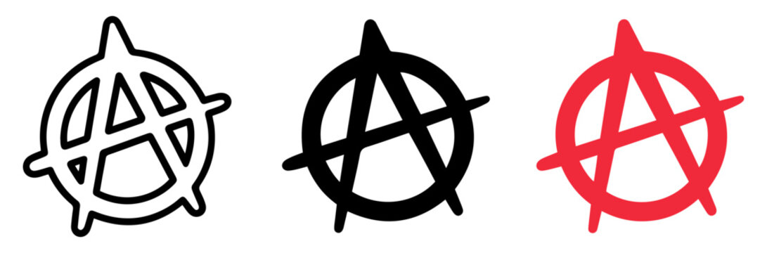 anarchy symbol graffiti icon