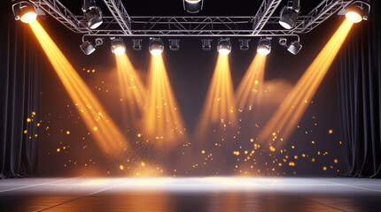 Fototapeta premium stage with spotlight