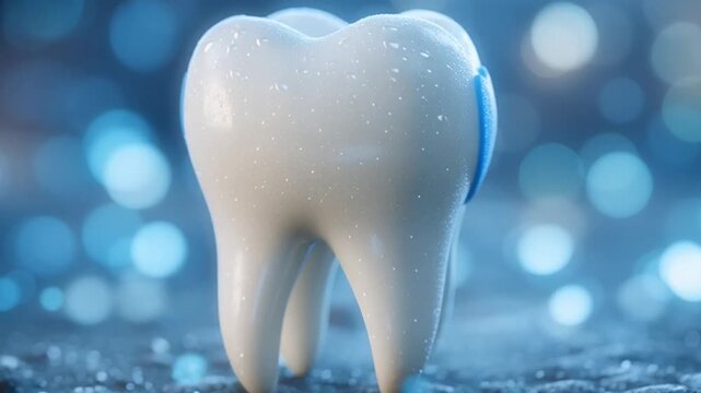 Tooth Protection Concept with Shield Symbol.