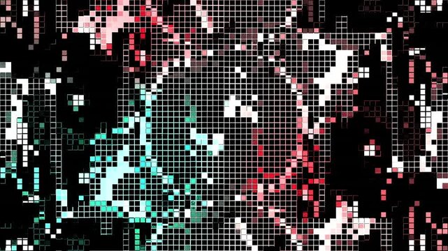 Flickering Pixel Art Loop with Print Misalignment (Digital Glitch)