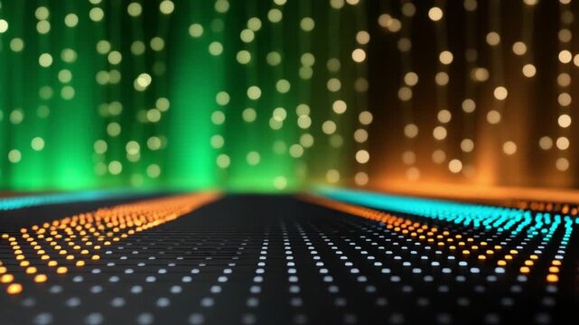 Vibrant Abstract Background with Colorful Dots and Soft Glow Effects