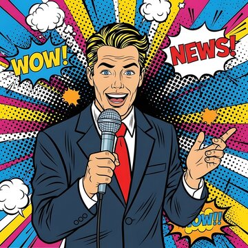 Reporter News Pop Art.