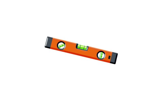 2D Animated Spirit Level Tool for Construction Alignment
