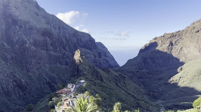 Traditional Masca Village in Green Mountains of Tenerife