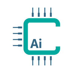 AI Microchip Technology Icon Design