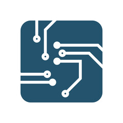 AI Microchip Technology Icon Design