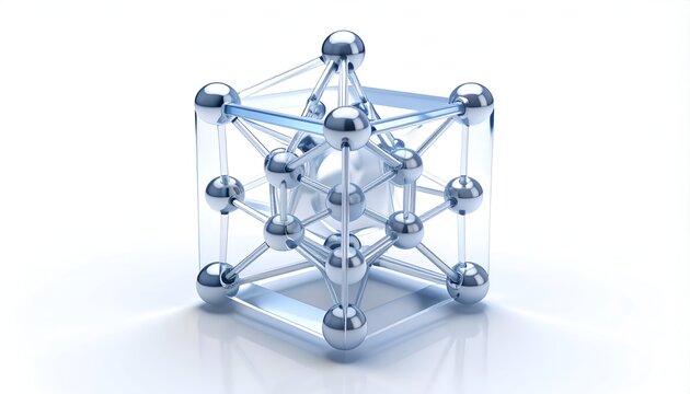 Crystal Structure Model - A Visual Representation of Atomic Arrangement.