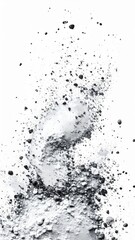Obraz premium Abstract Flour Explosion Against White Backdrop in Studio Photography