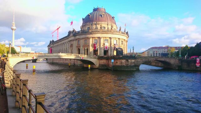 Bode Museum over the Spree river, Berlin, Germany