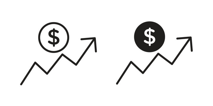 Chat arrow grow icon vector isolated on white background. Simple icon set.