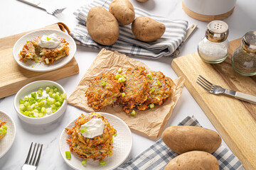 Potato latkes for a Chanukah celebration