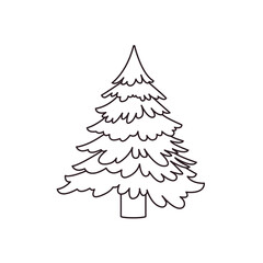 Fototapeta premium christmas tree evergreen pine fir vector emoji illustration symbol sign icon xmas 