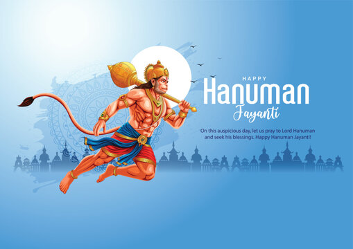 new Happy Hanuman Jayanti. god abstract Vector Illustration design.