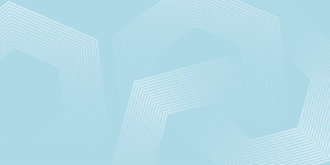 Fototapeta premium Soft Pastel Blue Minimalist Background with Subtle Geometric Outlines. vector illustration