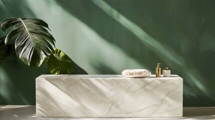 Elegant white marble stone table perfect for modern interiors.