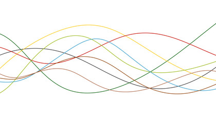 abstract colorful wave lines