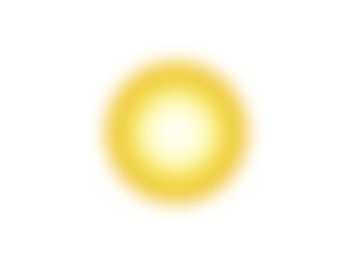 Gold glowing starlight isolated transparent background. Light gradient circle with sunlight beams. Radiant sun rays glow effect. Bright golden shimmer overlay