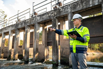 Water Control Structure Assessment by Field Engineer on Site