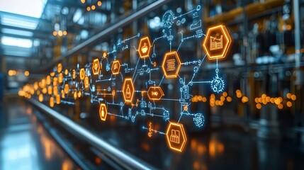 Smart factory digitalization process optimization, automation, and data visualization in industrial setting