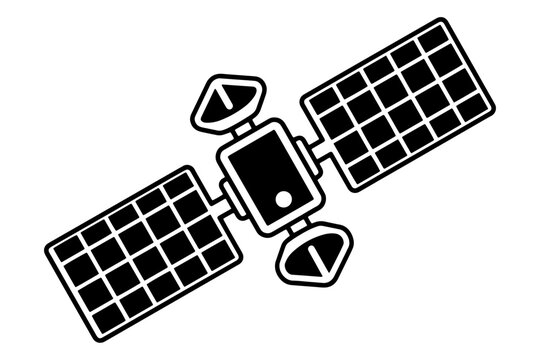Space Satellite Solid Glyph Icon