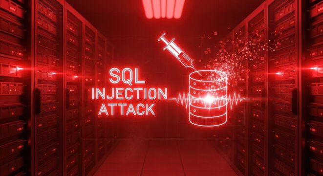 SQL Injection Attack on Database Server in Red Lit Data Center.