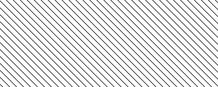 Black diagonal lines. Striped wallpaper. Seamless surface pattern design with symmetrical linear ornament. Stripes motif. Digital paper for page fills, web designing, textile print. Vector art.