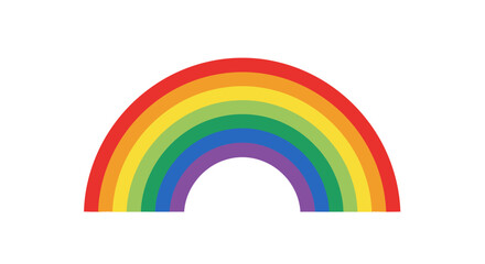Fototapeta premium Vibrant rainbow illustration on white background for diverse visual concepts