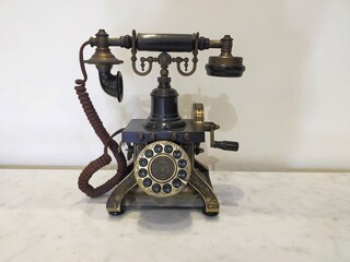 old phone on the table