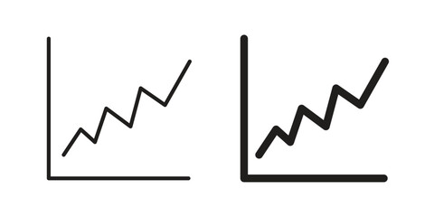Stats icon vector isolated on white background. Simple icon set.