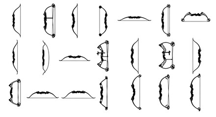 Collection of various torn paper edges and ripped borders in black on white background for design