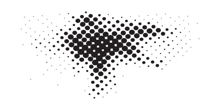 Abstract Halftone Dot Pattern with Gradual Fade Effect.