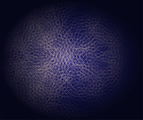 abstract blue background with a web of curved lines