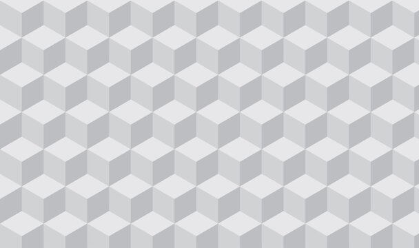 Subtle White Isometric Cube Seamless Texture &ndash; Minimalist 3D Geometric Pattern Background for Modern Branding, Web UI, Tech Design, Overlay 