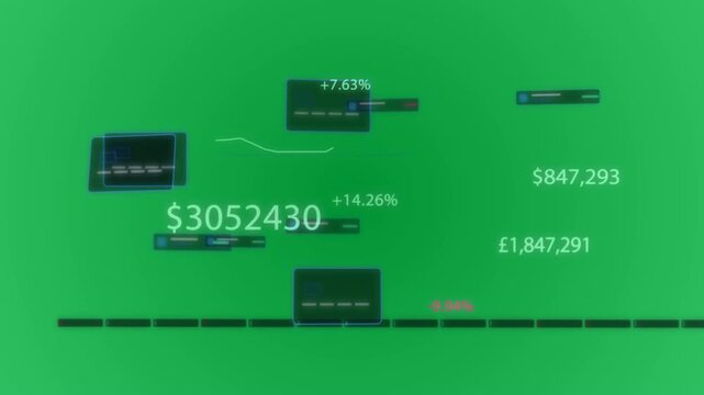 Radial vignette appearing on transparent bg, HUD pulsing figures, updating line, simulating feed
