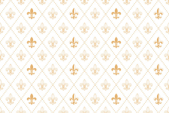  Fleur de lis Seamless pattern background